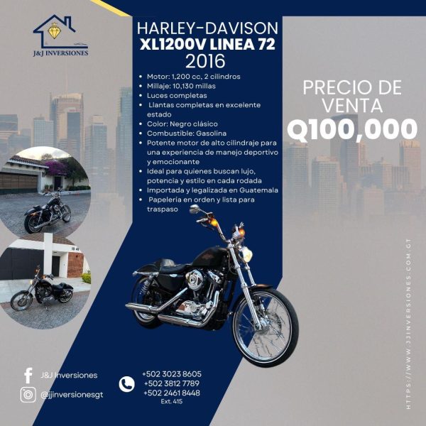 Harley Davison XL1200V 2016 línea 72