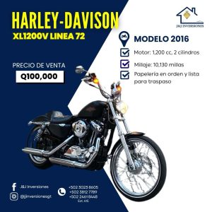 Harley-Davison Xl1200v 2016 Línea 72