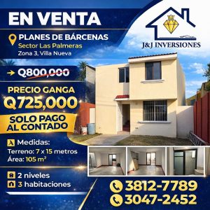 Las Palmeras, Planes de Bárcenas Zona 3 Villa Nueva