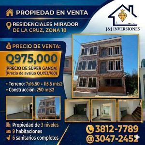 Propiedad en Residenciales Mirador de la Cruz 2, Zona 18