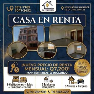 Casa en Renta Residenciales el Mirador 2 Zona 18
